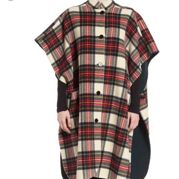 burberry plaid poncho
